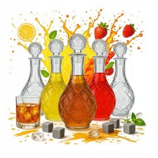 5x Caraffa in vetro 900ml per